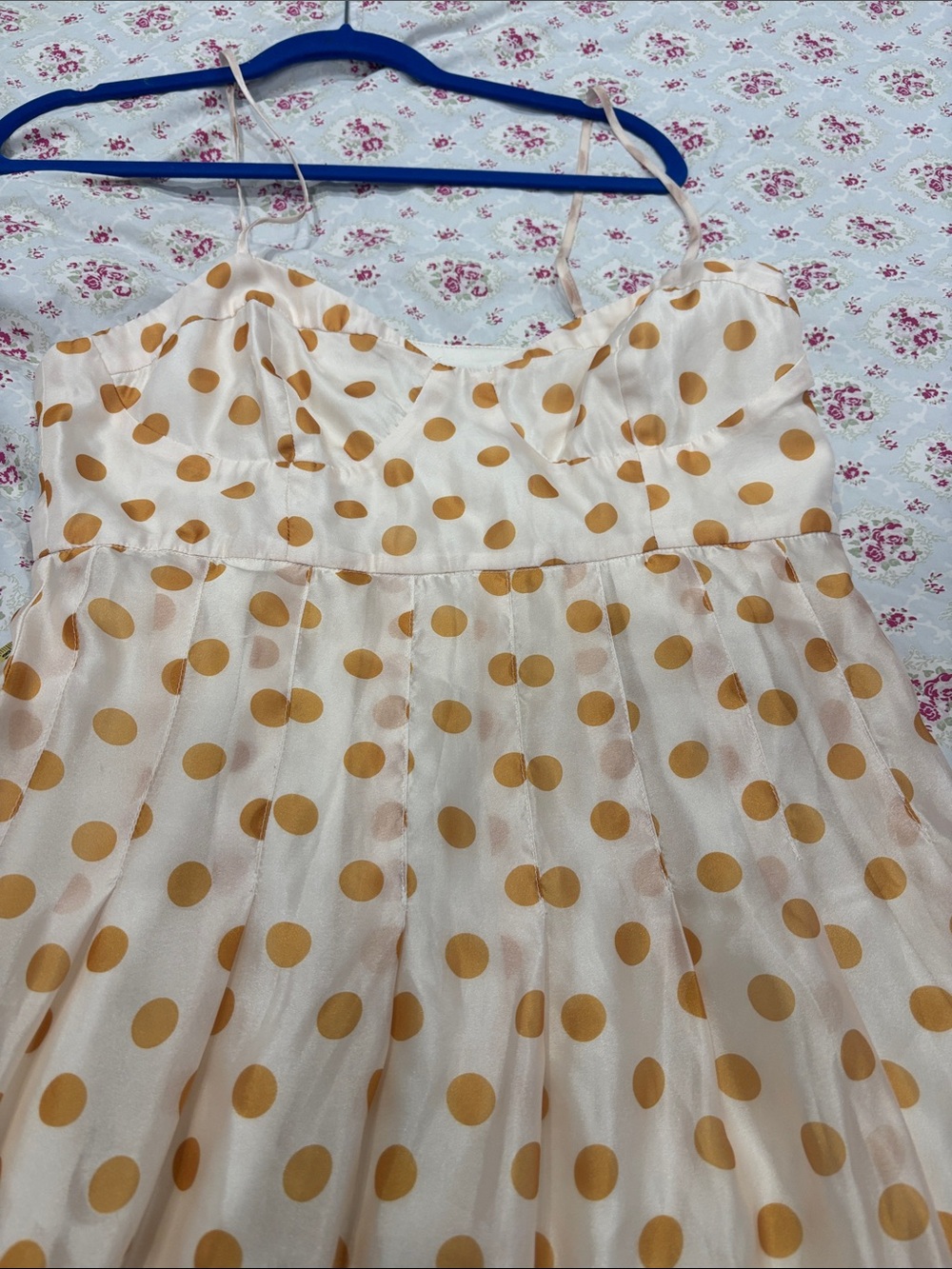 En Saison Cream Maxi Dress with Gold Polka Dots - Picture 6 of 7